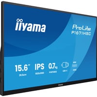 iiyama ProLite P1671HSC-B1 écran plat de PC 39,6 cm (15.6") 1920 x 1080 pixels Full HD LED Noir Moniteur Noir (Mat), 39,6 cm (15.6"), 1920 x 1080 pixels, Full HD, LED, 3 ms, Noir