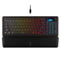 Corsair VANGUARD 96 WIRELESS RGB clavier gaming mécanique Noir, Layout US (QWERTY), Corsair MLX Plasma, 96%, RGB, Keycaps PBT double-shot, ABS single-shot, Hot-swap, RF2.4 / USB / Bluetooth