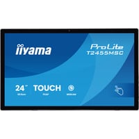 iiyama ProLite T2455MSC-B2 23.8" Moniteur tactile Noir, 1x DisplayPort, 1x HDMI, 2x USB-A, 120 Hz, Webcam