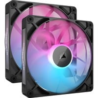 Corsair iCUE LINK RX140 RGB PWM Starter kit ventilateurs de boîtier Noir, 2 pièces, 140 x 140 x 25 mm
