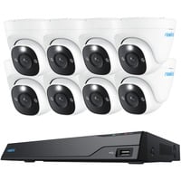 Reolink NVS16-8MD8, 8 MP PoE intelligent, Caméra de surveillance Blanc/Noir, 8 pièces, 8 MP, PoE, 4 To