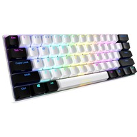 Sharkoon SKILLER SGK50 S4, clavier gaming Blanc/Noir, Layout États-Unis, Kailh Red, LED RGB, Hot-swappable, 60%