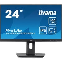 iiyama ProLite XUB2493HSU-B7 24" Moniteur  Noir (Mat), 100 Hz, HDMI, DisplayPort, USB, Audio, Adaptive Sync