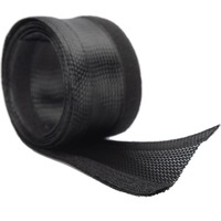 Digitus Chemin de câbles flexible avec fermeture velcro, Tuyau flexible de câble Noir, 2 m