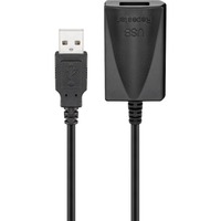 goobay câble d'extension USB 95439  Noir, 5 mètres