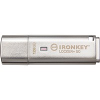 Kingston IronKey Locker+ 50 128 Go, Clé USB Aluminium