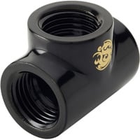 Bitspower T-Block avec triple IG1/4, Connecteur Noir