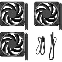 Fractal Design Momentum 12 RGB 3-pack Black, Ventilateur de boîtier Noir, Connecteur PWM à 4 broches, ARGB Gen 2 (16 LED)