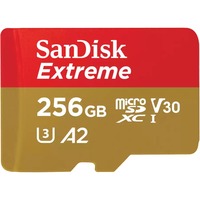 SanDisk Extreme microSDXC 256 Go, Carte mémoire UHS-I U3, Class 10, V30, A2