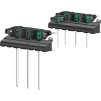 Wera 467/7 TORX HF set 1 tournevis Phillips + rack, 7 pièces Noir/Vert, avec fonction de maintien