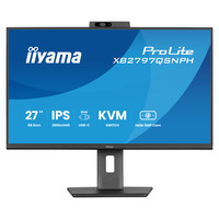 iiyama ProLite XB2797QSNPH-B1 27" Moniteur  Noir, HDMI, DisplayPort, USB-C, LAN, Audio, Webcam