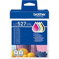 Brother LC527VAL Cartouche d'encre d'origine, pack économique pack économique, Noir, Cyan, Magenta, Jaune, Encre à pigments, Encre à pigments, 4 pièce(s), 1300 pages, Value pack
