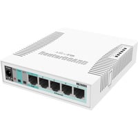 MikroTik RB260GS Smart Switch (CSS106-5G-1S) Blanc, Passive PoE, SFP