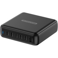 Sitecom 200W GaN Power Delivery Desk Charger Noir, 5x USB-C, 1x USB-A