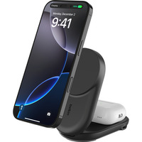 Belkin 25W UltraCharge 2-en-1 chargeur magnétique pliable Noir, 2x USB-C