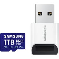 SAMSUNG PRO Plus 1 To microSDXC, Carte mémoire Bleu, UHS-I U3, Classe 10, V30, A2