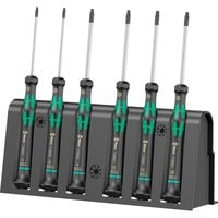 Wera 2067/6 Electronics TORX BO screwdriver set + Rack, Tournevis Noir/Vert, 6 pièces
