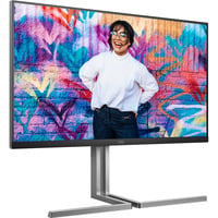 AOC U32U3CV 31.5" 4K Ultra HD Moniteur Noir/argent, 1x DisplayPort, 2x HDMI, 2x USB-C, 4x USB-A, 1x RJ-45, HDMI, DisplayPort, hub USB, LAN, Audio