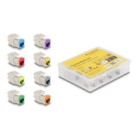 DeLOCK Module Keystone RJ-45 > LSA Cat.6a sans outil, 8 pièces, Module de Keystone Multicolore