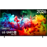 LG QNED72 AI 85" Ultra HD QNED TV Noir, 3x HDMI, USB, Bluetooth, LAN, WLAN, CI+, HDR10