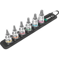 Wera Ceinture C 3 Jeu de douilles Zyklop, 1/2" , Clés mixtes à cliquet Noir, 6 pièces, avec fonction de maintien