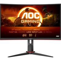 AOC C27G2Z3/BK 27" Moniteur gaming incurvé  Noir/Rouge, 280Hz, HDMI, DisplayPort