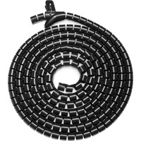 Digitus Tube de câble spiralé flexible avec aide à la rétraction, Guide-câble Noir, 5 m