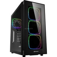 Sharkoon TG6 RGB boîtier midi tower Noir | 4x USB-A | RGB | Window