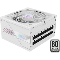 GIGABYTE GP-AE850PM PG5 ICE alimentation modulaire 850 watt Blanc, 1x 12VHPWR, 6x PCIe, 80 PLUS Platinum, Conception entièrement modulaire, Ventilateur de 120 mm, Compatible ATX 3.0, Prise EU, 850 W, 100 - 240 V, 50/60 Hz, 12 A, Actif, 125 W