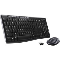 Logitech Wireless Desktop MK270, set de bureau Noir, Layout l’UE (QWERTY), Rubberdome