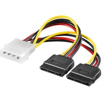 goobay Adaptateur d'alimentation 5,25" Molex / 2x 15 broches SATA Vente au détail