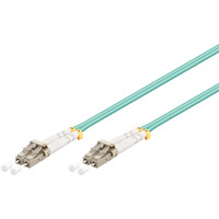 goobay Câble fibre optique LC-LC multimode (OM3) Bleu Azur, 0,5 mètre