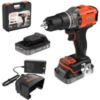 BLACK+DECKER Blac Schroefklop machine/koffer +2x2.0ah, Tournevis Orange/Noir