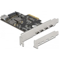 DeLOCK PCI Express x4 vers 4 x USB Type-C + 1 x USB Type-A - SuperSpeed USB 10 Gops, Contrôleur USB Profil bas