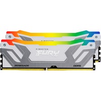 Kingston FURY 48 Go DDR5-8400 (2x 24 Go) Dual-Kit, Mémoire vive Argent/Blanc, KF584CU40RWAK2-48, Renegade RGB, XMP 3.0