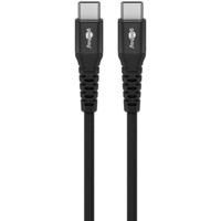 goobay Supersoft USB-C > USB-C 2.0, Câble Noir, 0,5 mètre