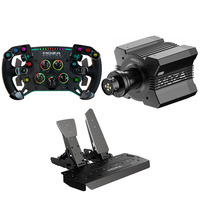 MOZA GS V2P GT + R12 V2 + SR-P (Throttle + Brake), Volant Noir, Base, volant et pédales