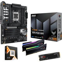 ALTERNATE Upgrade Kit TUF Gaming X870-PLUS WIFI + Ryzen 7 9800X3D + 64 Go + SSD 2 To Carte mère, CPU, mémoire, SSD
