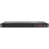 LogiLink PDU C13 à 8 voies commutable par IP, Bloc d'alimentation Noir