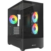 Sharkoon MK6 RGB boîtier mini tower Noir | 2x USB-A | 1x USB-C | RGB | Window