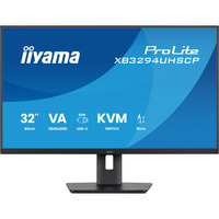 iiyama ProLite XB3294UHSCP-B1 31.5" 4K Ultra HD Moniteur Noir, 1x DisplayPort, 2x HDMI, 3x USB-C, 2x USB-A