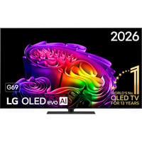 LG OLED evo AI G6 65" Ultra HD TV OLED Noir, 4x HDMI, 3x USB, Optique, Bluetooth, LAN, WLAN, CI+, HDR10, Dolby Vision