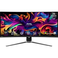 MSI MAG 341CQP QD-OLED 34" Moniteur UltraWide gaming incurvé Noir, 1x DisplayPort, 2x HDMI, 1x USB-C, 2x USB-A, 175 Hz