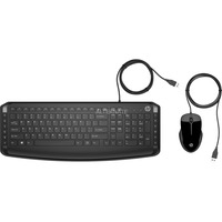 HP Clavier et souris Pavilion 200, set de bureau Noir, Layout BE, 1600 dpi