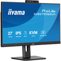iiyama ProLite XUB2790QSUH-B2 27" Moniteur Noir (Mat), 1x DisplayPort, 1x HDMI, 2x USB-C, 2x USB-A