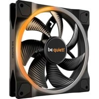 be quiet! Light Wings PWM ventilateur de boîtier RGB  Noir, 140 x 140 x 25 mm, Ventilateur, 14 cm, 1500 tr/min, 95,14 m³/h, Noir