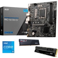 ALTERNATE Upgrade Kit PRO H610M-G + Core i5-12400F + 16 Go + SSD 512 Go Carte mère, CPU, mémoire, SSD