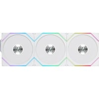 Lian Li UNI FAN TL 120 Reverse Blade Wireless Triple Pack, Ventilateur de boîtier Blanc, 4 broches PWM, contrôleur inclus