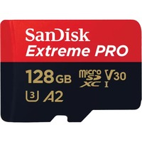 SanDisk Extreme PRO microSDXC 128 Go, Carte mémoire UHS-I U3, Class 10, V30, A2