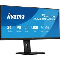 iiyama ProLite XUB3493WQSU-B6 écran plat de PC 86,4 cm (34") 3440 x 1440 pixels UltraWide Quad HD LED Noir Moniteur Noir (Mat), 86,4 cm (34"), 3440 x 1440 pixels, UltraWide Quad HD, LED, 1 ms, Noir